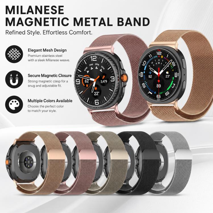 5 Pack xDfind Milanese Magnetic Metal Watch Band, For Galaxy Watch8 / 8 Classic