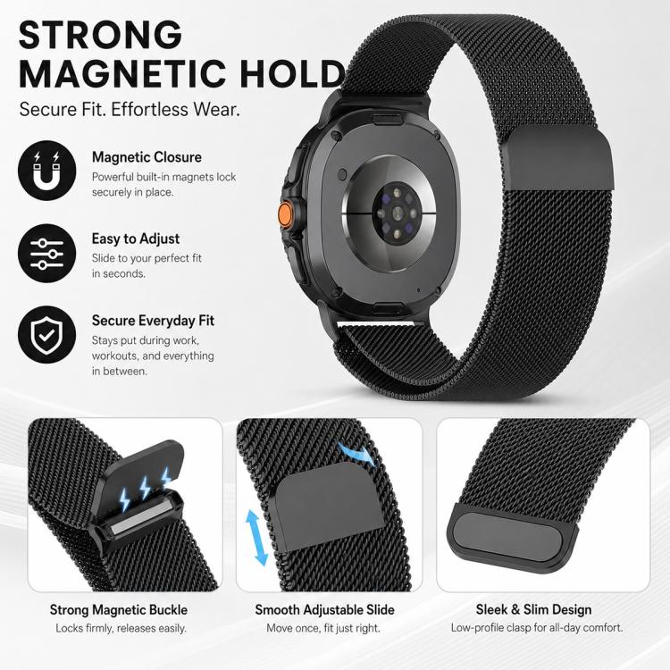 5 Pack xDfind Milanese Magnetic Metal Watch Band, For Galaxy Watch8 / 8 Classic