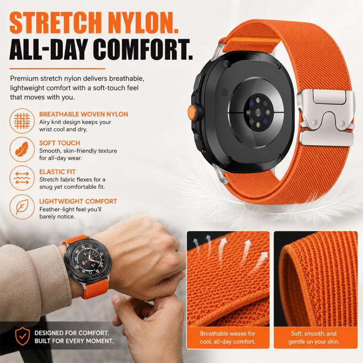 5 Pack xDfind Parachute Buckle Stretch Nylon Watch Band, For Galaxy Watch8 / 8 Classic