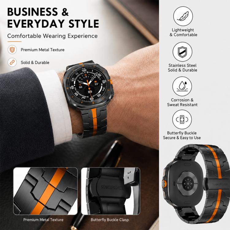 5 Pack xDfind Butterfly Buckle Stainless Steel Watch Band, For Galaxy Watch Ultra / Ultra 2025, For Galaxy Watch8 / 8 Classic