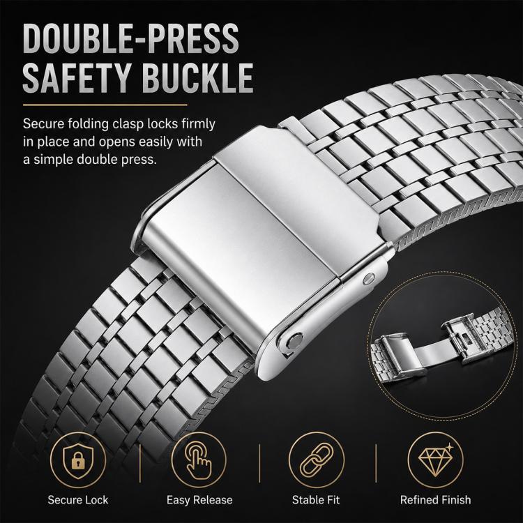5 Pack xDfind Seven Beads Buckle Stainless Steel Watch Band, For Galaxy Watch8 / 8 Classic