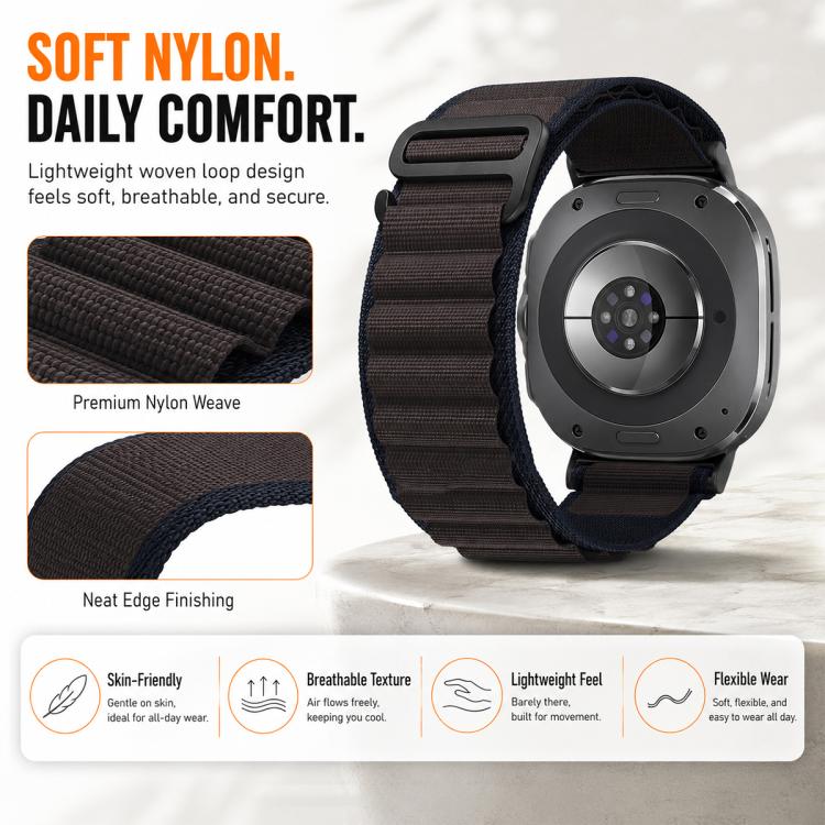 5 Pack xDfind Black Buckle Loop Nylon Watch Band, For Galaxy Watch Ultra / Ultra 2025, For Galaxy Watch8 / 8 Classic