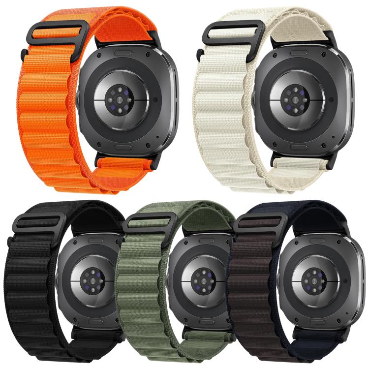 5 Pack xDfind Black Buckle Loop Nylon Watch Band, For Galaxy Watch Ultra / Ultra 2025, For Galaxy Watch8 / 8 Classic
