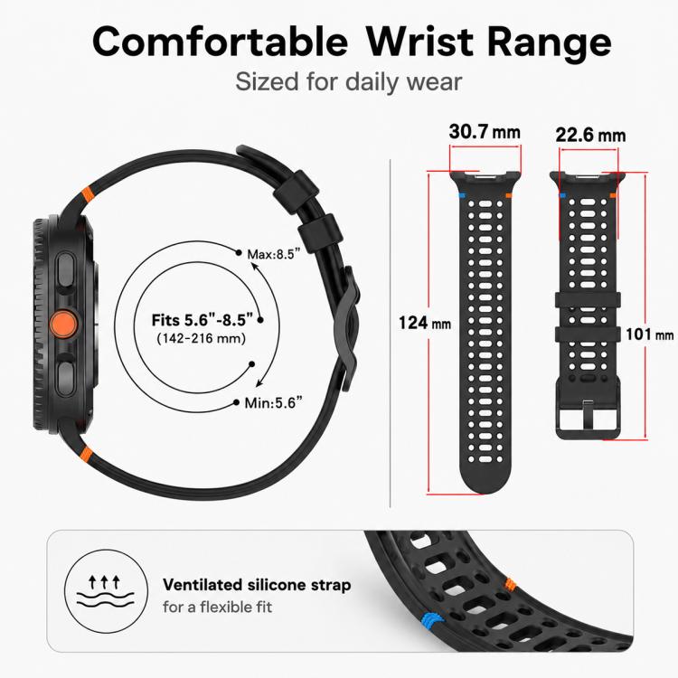 5 Pack xDfind Ladder Buckle Silicone Watch Band, For Galaxy Watch8 / 8 Classic