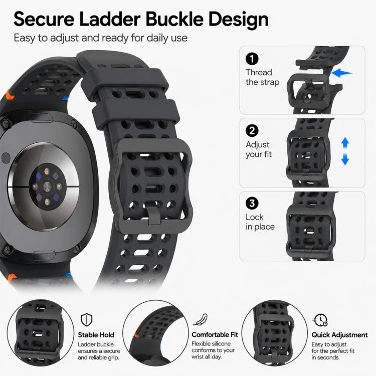 5 Pack xDfind Ladder Buckle Silicone Watch Band, For Galaxy Watch8 / 8 Classic