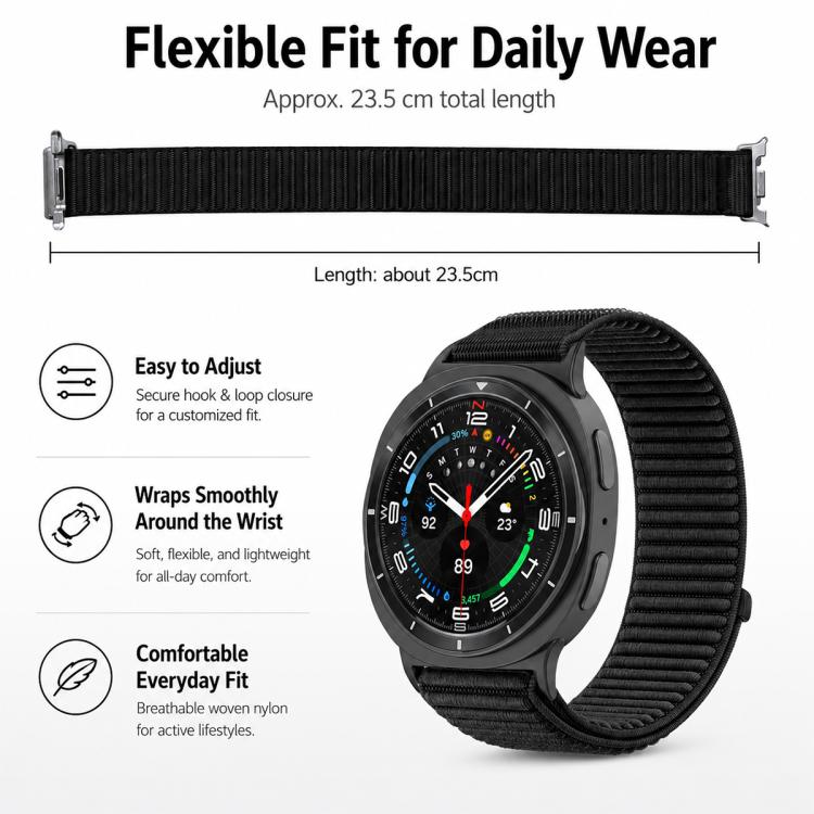 5 Pack xDfind Woven Nylon Hook And Loop Fastener Watch Band, For Galaxy Watch8 / 8 Classic