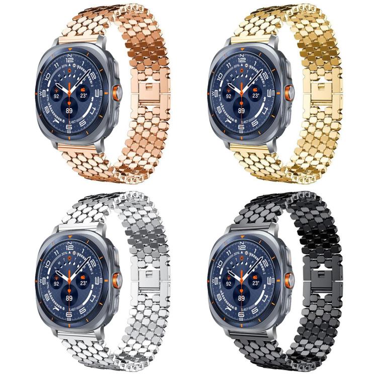 4 Pack xDfind Fish Scale Texture Metal Watch Band, For Galaxy Watch Ultra / Ultra 2025, For Galaxy Watch8 / 8 Classic