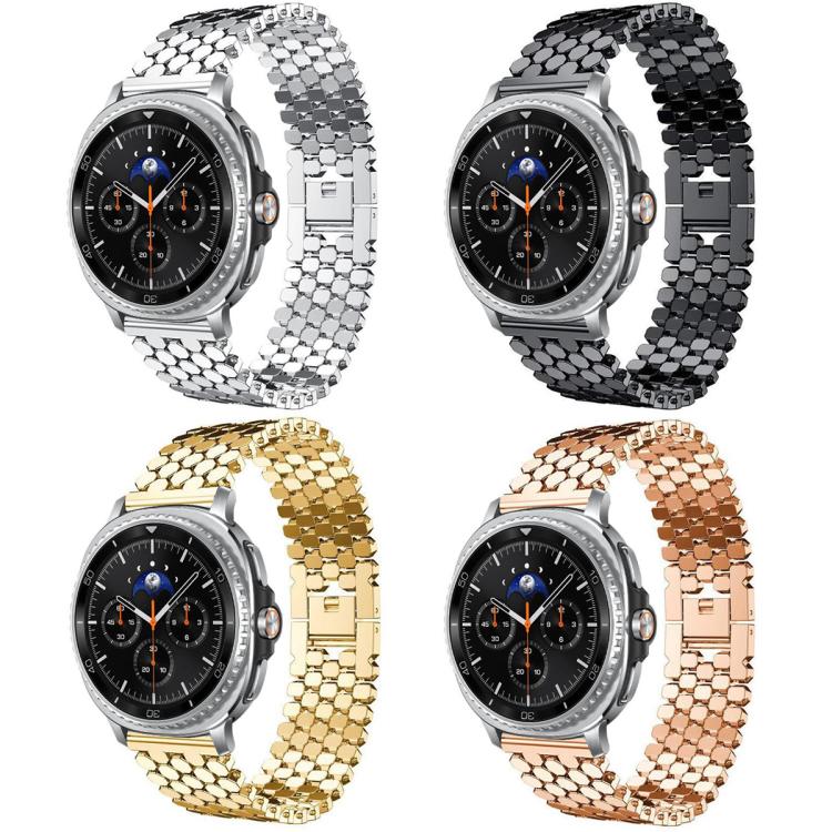 4 Pack xDfind Fish Scale Texture Metal Watch Band, For Galaxy Watch Ultra / Ultra 2025, For Galaxy Watch8 / 8 Classic