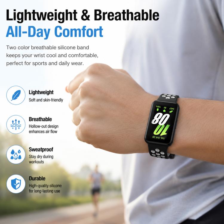 5 Pack xDfind Two Color Silicone Breathable Watch Band, For Galaxy Fit3