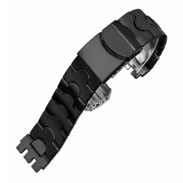 xDfind Crescent-shaped Convex Mouth Steel Watch Band, For Swatch 17mm, For Swatch 19mm
