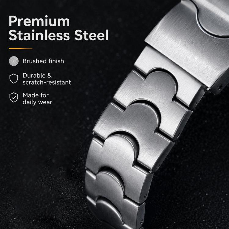 xDfind Crescent-shaped Convex Mouth Steel Watch Band, For Swatch 17mm, For Swatch 19mm