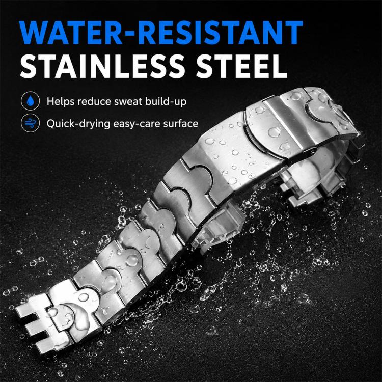 xDfind Crescent-shaped Convex Mouth Steel Watch Band, For Swatch 17mm, For Swatch 19mm