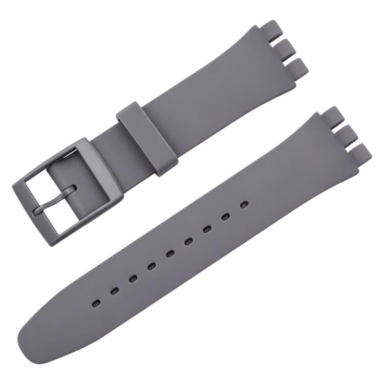 xDfind Convex Mouth Solid Color Silicone Watch Band, For Swatch 17mm