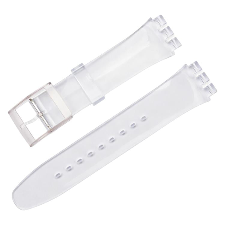 xDfind Convex Mouth Solid Color Silicone Watch Band, For Swatch 17mm