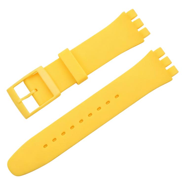 xDfind Convex Mouth Solid Color Silicone Watch Band, For Swatch 17mm