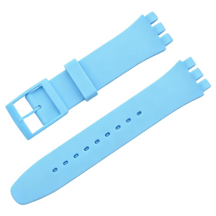 xDfind Convex Mouth Solid Color Silicone Watch Band, For Swatch 17mm