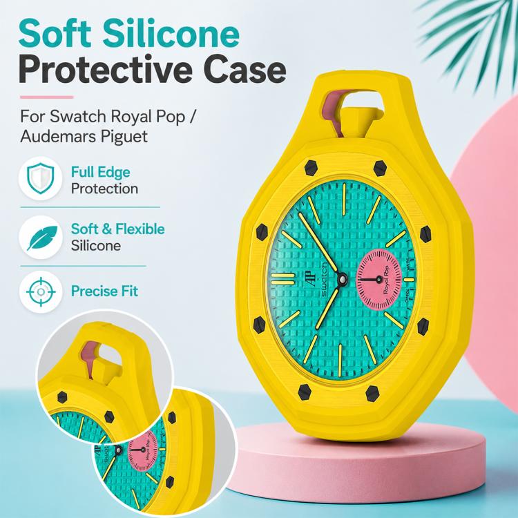 xDfind Full-Coverage Silicone Pocket Watch Case, For Swatch Royal Pop