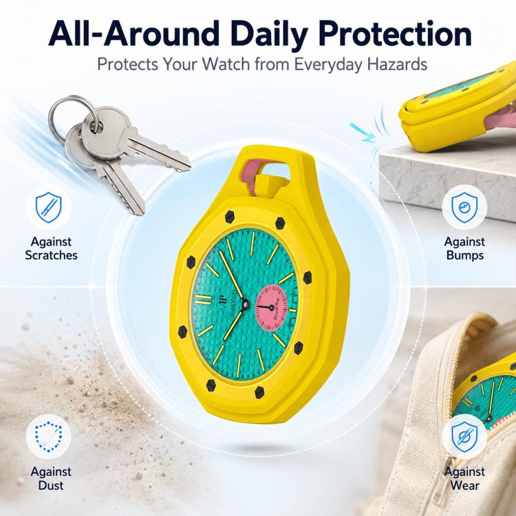 xDfind Full-Coverage Silicone Pocket Watch Case, For Swatch Royal Pop