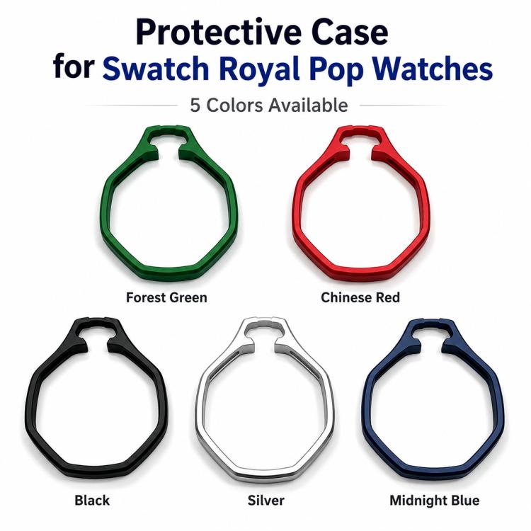 xDfind Solid Color Metal Pocket Watch Case, For Swatch Royal Pop