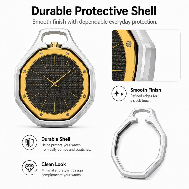 xDfind Solid Color Metal Pocket Watch Case, For Swatch Royal Pop