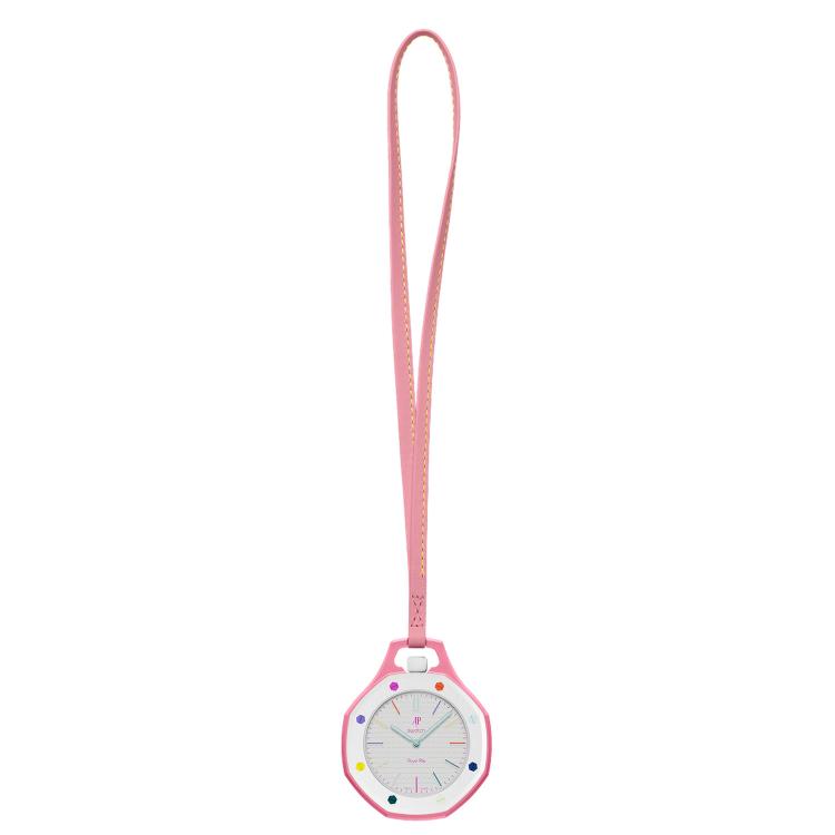 For Swatch Royal Pop xDfind Pocket Watch Calfskin Lanyard and Case, S 18cm