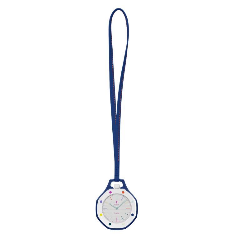 For Swatch Royal Pop xDfind Pocket Watch Calfskin Lanyard and Case, S 18cm