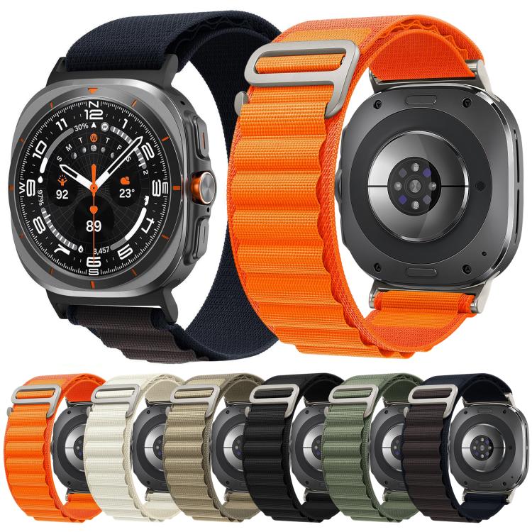 xDfind Silver Buckle Loop Nylon Watch Band, For Samsung Galaxy Watch8 / 8 Classic