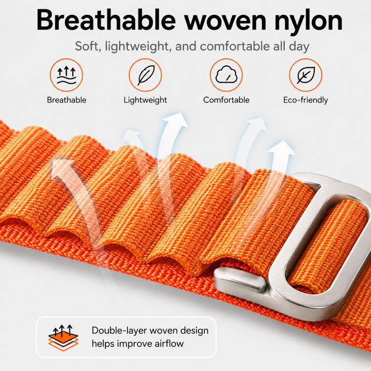 xDfind Silver Buckle Loop Nylon Watch Band, For Samsung Galaxy Watch Ultra 47mm / Ultra 2025