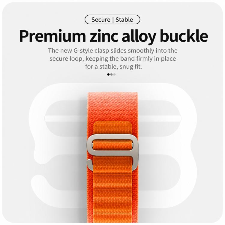 xDfind Silver Buckle Loop Nylon Watch Band, For Samsung Galaxy Watch Ultra 47mm / Ultra 2025