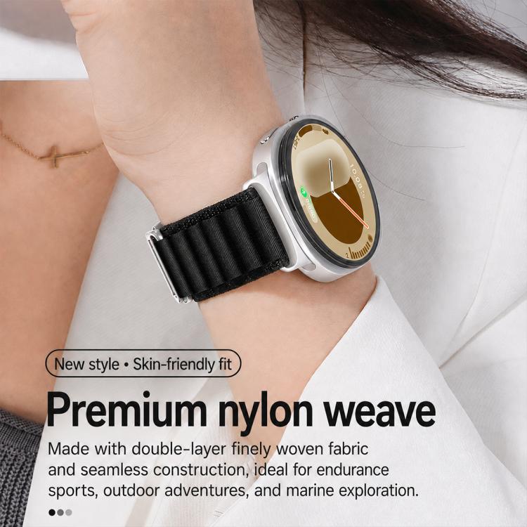 xDfind Silver Buckle Loop Nylon Watch Band, For Samsung Galaxy Watch8 / 8 Classic