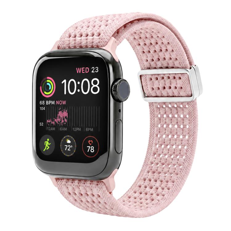 xDfind Magnetic Buckle Hollow-Out Nylon Woven Watch Band, For Apple Watch 42 / 44 / 45 / 46 / 49mm