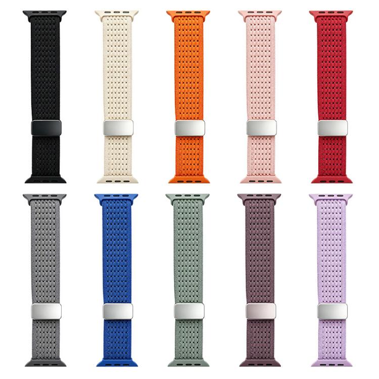 xDfind Magnetic Buckle Hollow-Out Nylon Woven Watch Band, For Apple Watch 38 / 40 / 41 / S11 42mm