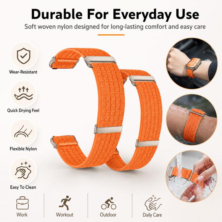 xDfind Two Section Nylon Breathable Hook And Loop Fastener Watch Band, For Huawei Watch Fit 5 / Fit 5 Pro / Fit 4