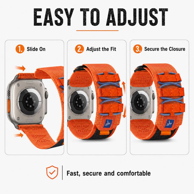 xDfind Sport Nylon Hook And Loop Fastener Watch Band, For Apple Watch 42 / 44 / 45 / 46 / 49mm