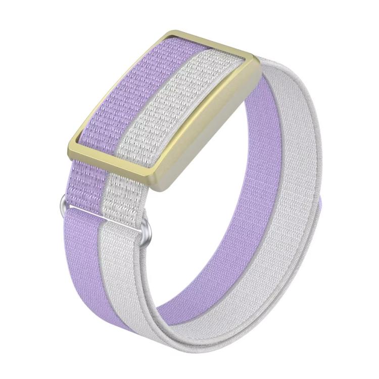 For Polar Loop xDfind Metal Round Buckle Feather Yarn Breathable Nylon Loop Watch Band, L Wrist Circumference 170-235mm