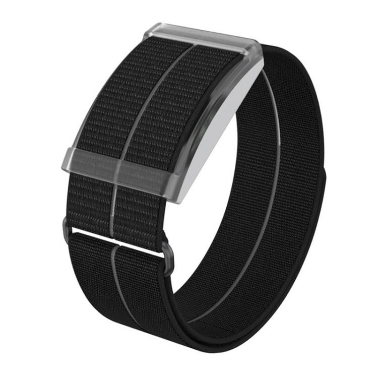 For COROS Heart Rate Monitor xDfind Metal Buckle Feather Yarn Breathable Nylon Quick-release Watch Band, L Wrist Circumference 170-235mm