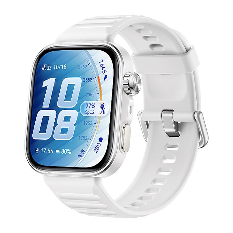 For Huawei Watch Fit 5 / Fit 5 Pro xDfind Sport Silicone Watch Band, Silver Buckle