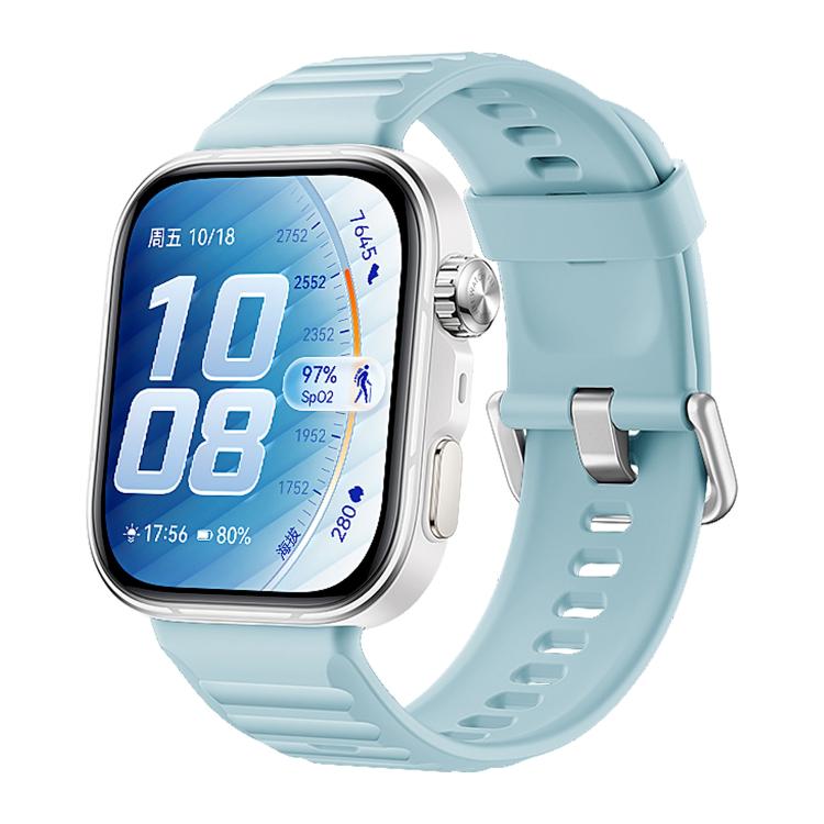 For Huawei Watch Fit 5 / Fit 5 Pro xDfind Sport Silicone Watch Band, Silver Buckle