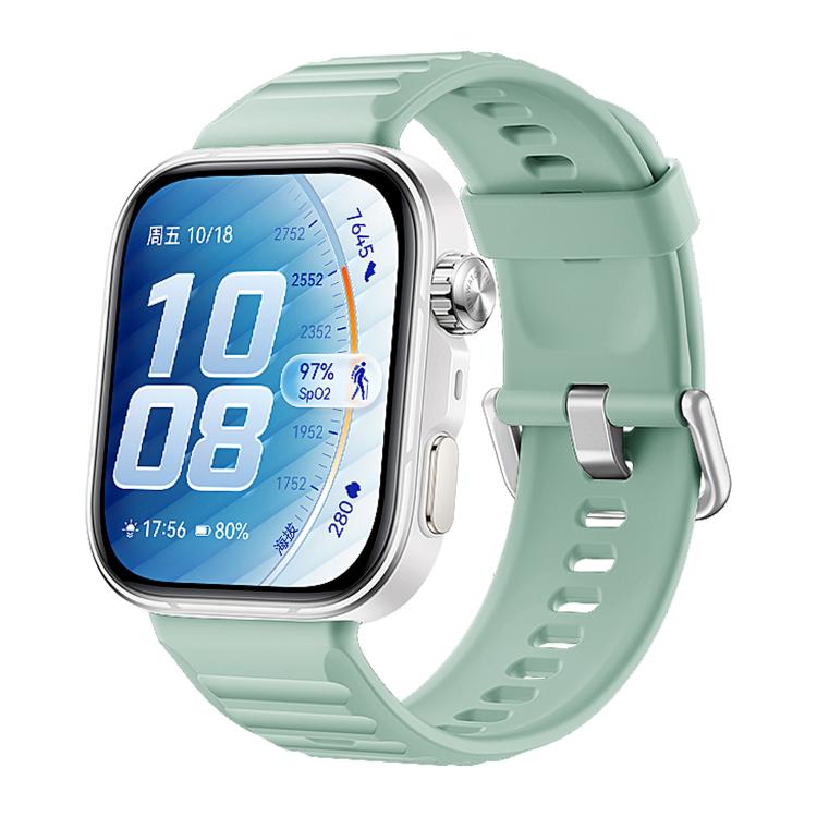 For Huawei Watch Fit 5 / Fit 5 Pro xDfind Sport Silicone Watch Band, Silver Buckle