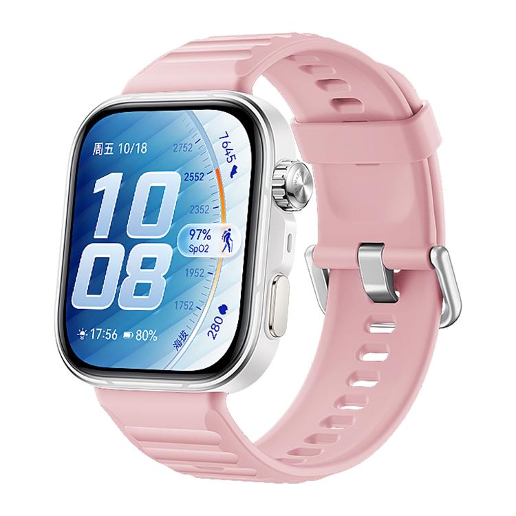 For Huawei Watch Fit 5 / Fit 5 Pro xDfind Sport Silicone Watch Band, Silver Buckle