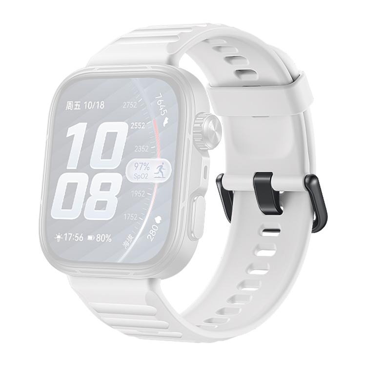 For Huawei Watch Fit 5 / Fit 5 Pro xDfind Sport Silicone Watch Band, Black Buckle