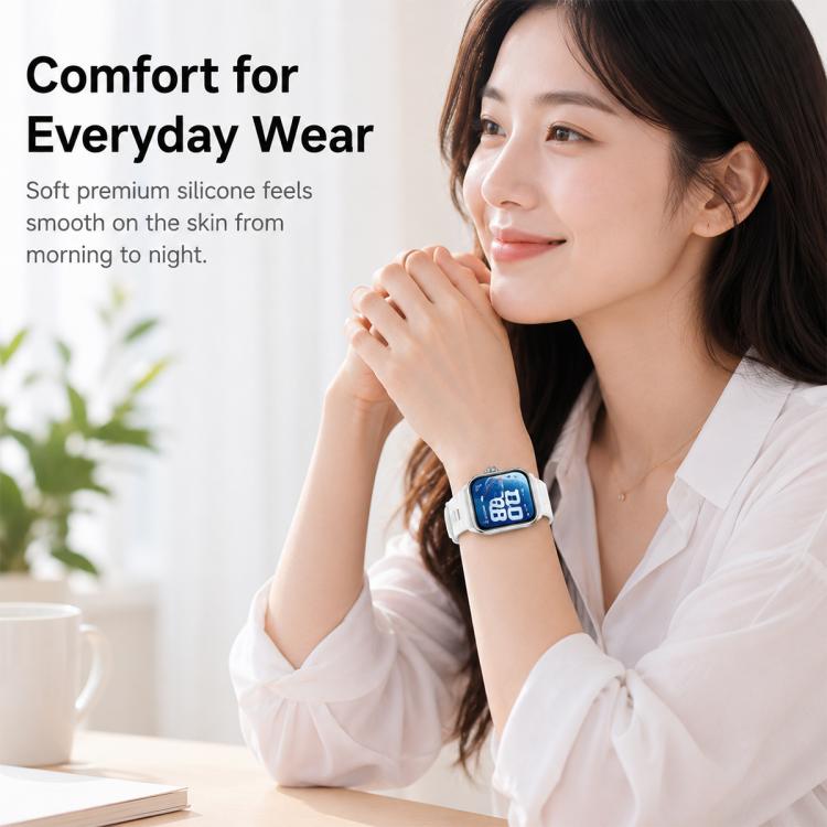 For Huawei Watch Fit 5 / Fit 5 Pro xDfind Sport Silicone Watch Band, Black Buckle
