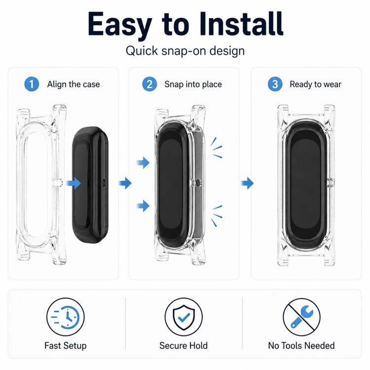 xDfind 12mm Hollow PC Half Coverage Watch Frame Protective Case, For Google Fitbit Air