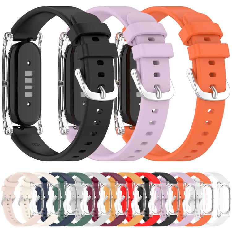 xDfind Spring Bar Style Clear Watch Case and Silicone Watch Band, For Google Fitbit Air