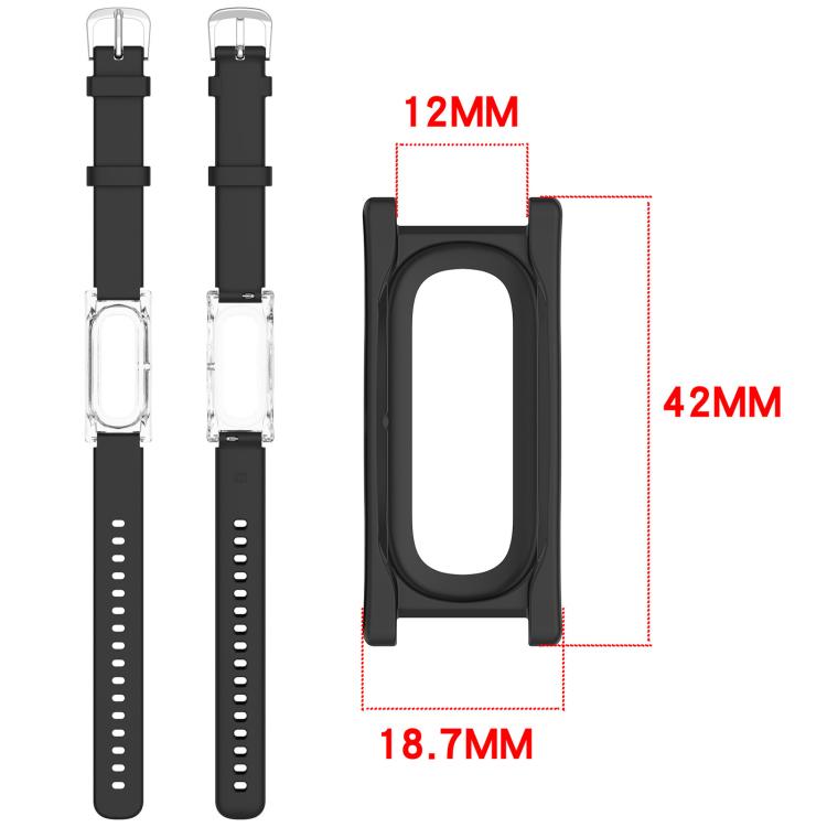 xDfind Spring Bar Style Clear Watch Case and Silicone Watch Band, For Google Fitbit Air