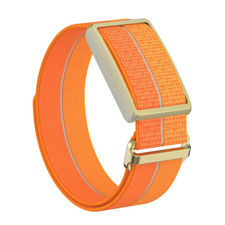 For Polar Loop xDfind Metal Square Buckle Feather Yarn Breathable Nylon Loop Watch Band, L Wrist Circumference 170-235mm