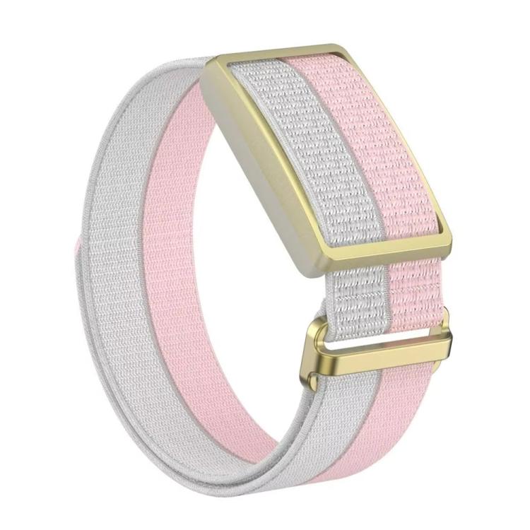 For Polar Loop xDfind Metal Square Buckle Feather Yarn Breathable Nylon Loop Watch Band, L Wrist Circumference 170-235mm