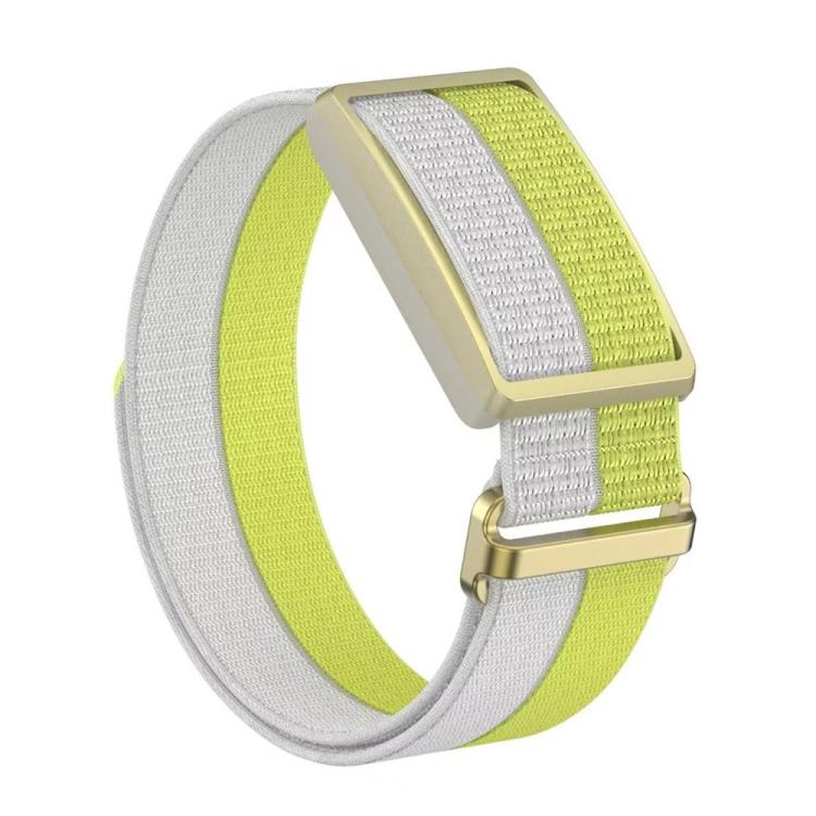 For Polar Loop xDfind Metal Square Buckle Feather Yarn Breathable Nylon Loop Watch Band, L Wrist Circumference 170-235mm