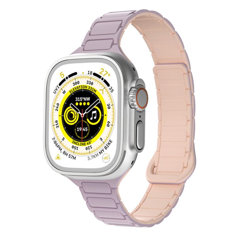 xDfind Three Beads Magnetic Silicone Watch Band, For Apple Watch 42 / 44 / 45 / 46 / 49mm