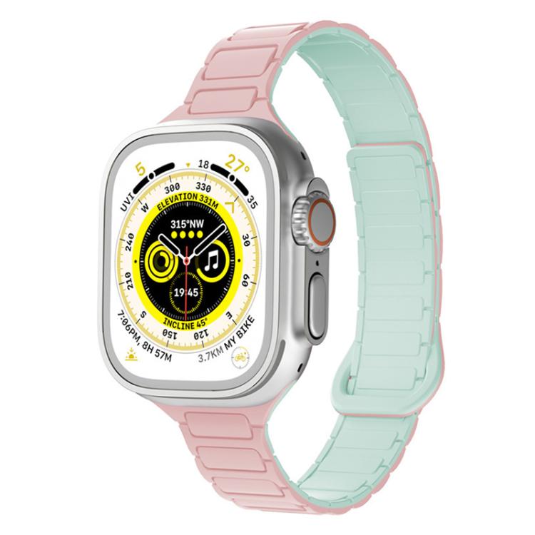 xDfind Three Beads Magnetic Silicone Watch Band, For Apple Watch 42 / 44 / 45 / 46 / 49mm